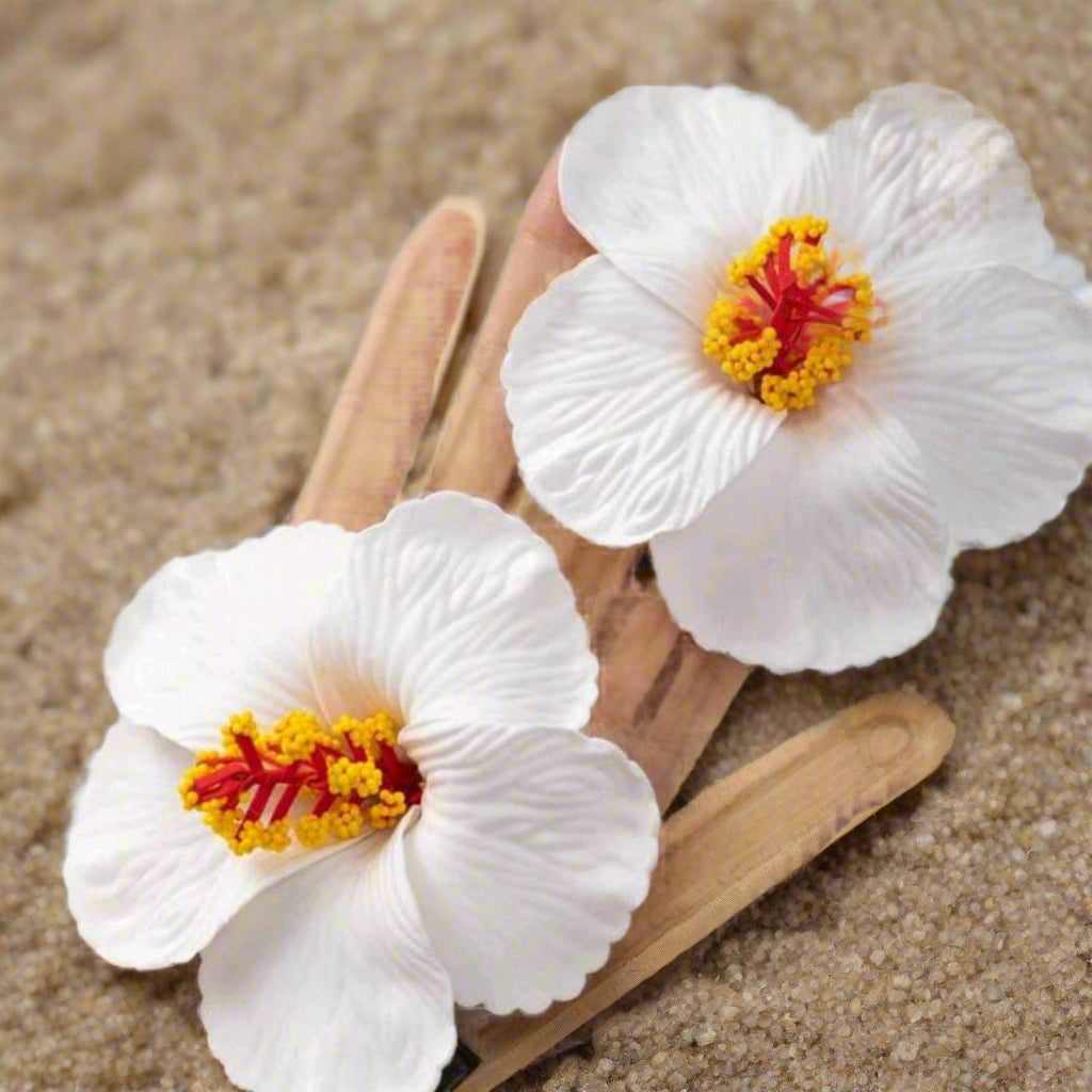 Hibiscus hair clips