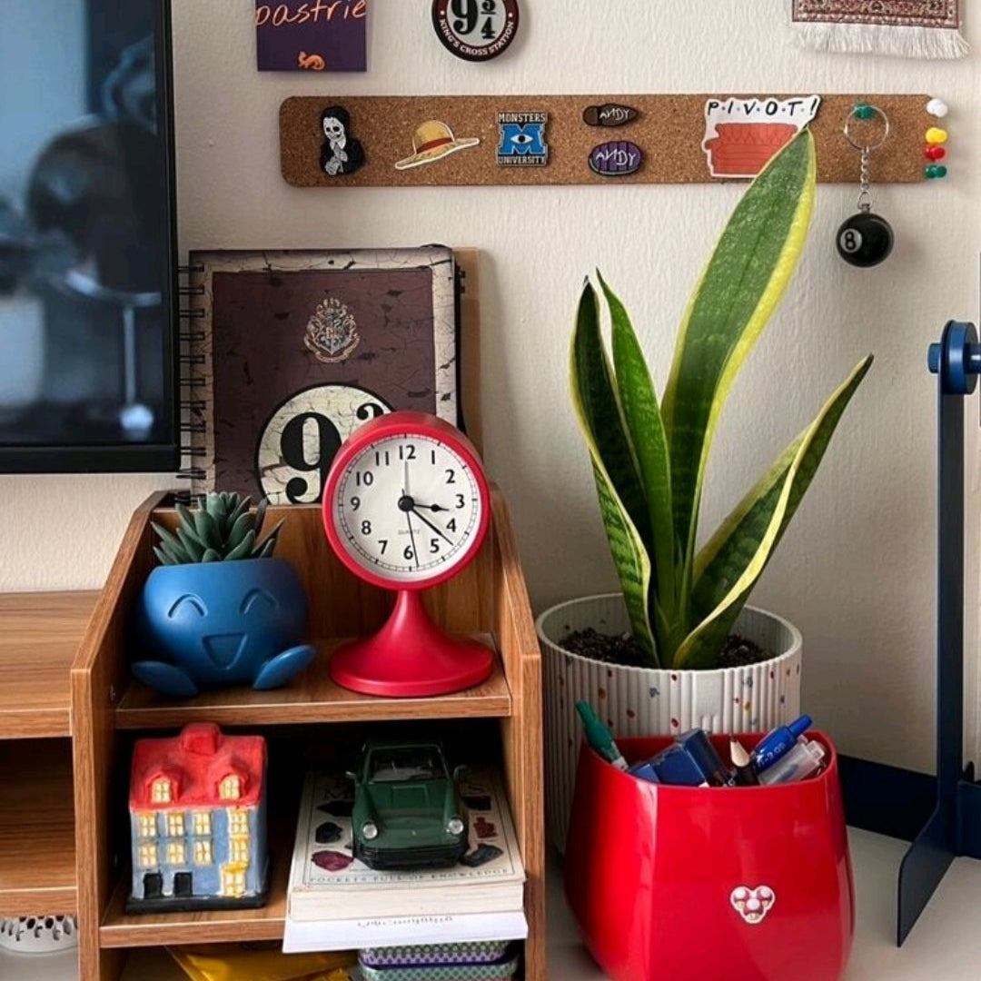 Retro red clock