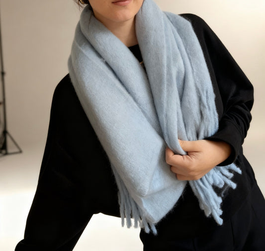 Baby blue scarf