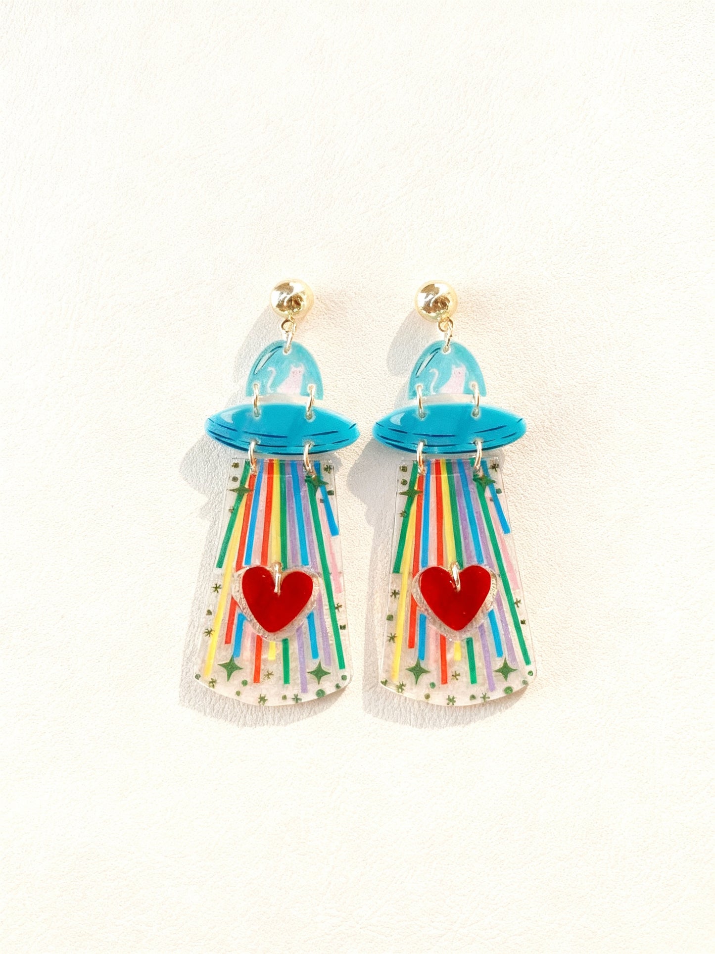 Abducted by cat earrings