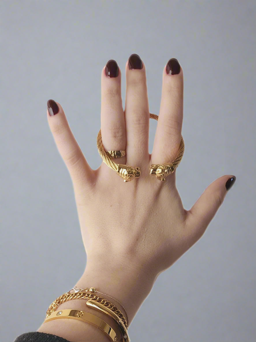 Vintage lion bangle