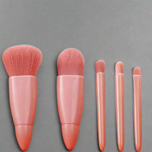 Travel-Friendly Pink Brush Set