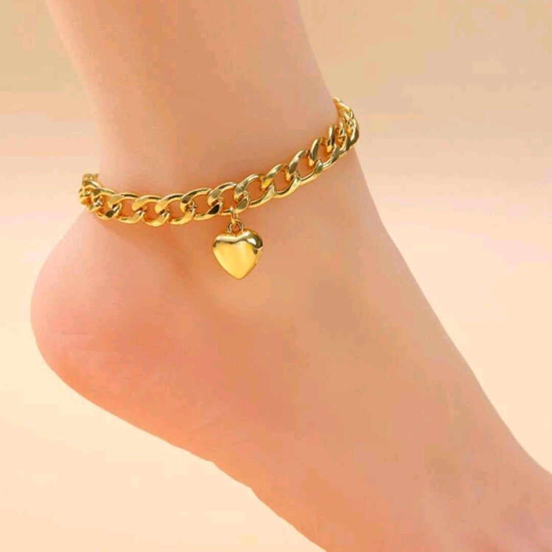 Heart anklet