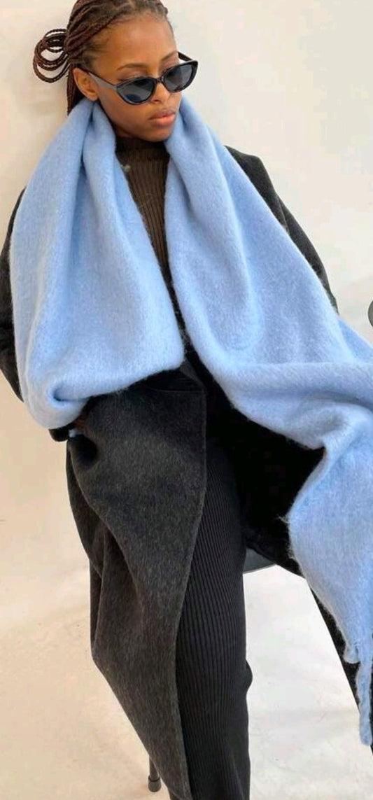Baby blue scarf